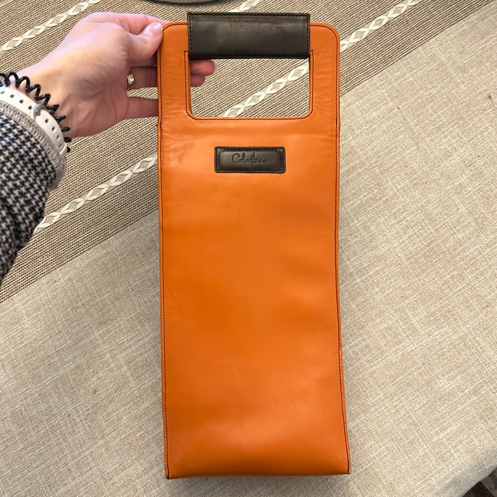 Beautiful Cole Haan Leather wine tote